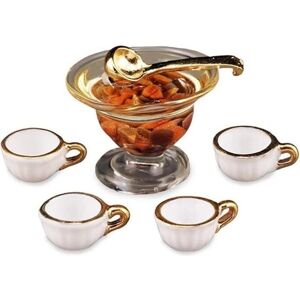 Reutter 001.402/5 Bowle Service Miniature 4 tasses - Publicité Reutter 001.402/5 Bowle Service Miniature 4 tasses - Publicité