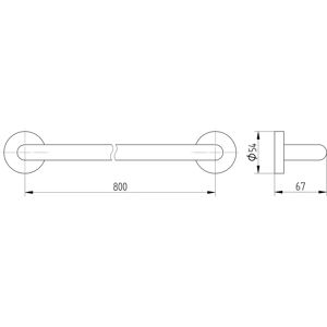 Kronenbach Radia Handtuchhalter 80 cm - Towel Rail Kronenbach Radia Handtuchhalter 80 cm - Towel Rail