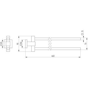 Kronenbach Quara handdoekhouder tweearmig - towel rail Kronenbach Quara handdoekhouder tweearmig - towel rail