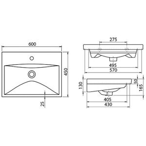 Megabad Profi Collection Plana 2.0 Wasbak - 60x45 cm Megabad Profi Collection Plana 2.0 Wasbak - 60x45 cm