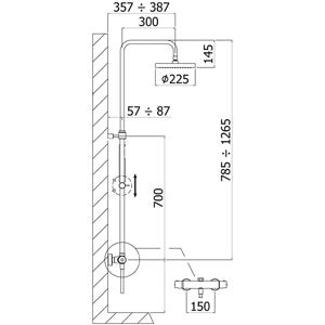 Kronenbach Modell 27129000KBN - Rund Duschsystem mit Thermostat Kronenbach Modell 27129000KBN - Rund Duschsystem mit Thermostat