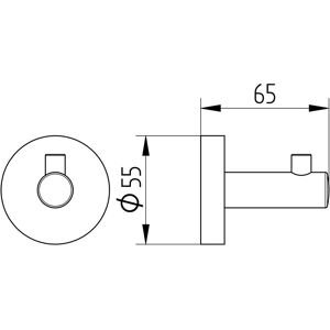 Kronenbach Styla-X 2.0 Haken - Gebürsteter Edelstahl Kronenbach Styla-X 2.0 Haken - Gebürsteter Edelstahl