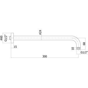 Kronenbach IOTA 2.0 Douchearm - 30 cm Kronenbach IOTA 2.0 Douchearm - 30 cm