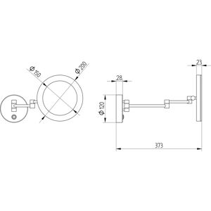Kronenbach LED Kosmetikspiegel - Wandmodell - Verstellbar Kronenbach LED Kosmetikspiegel - Wandmodell - Verstellbar