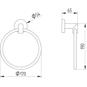 Kronenbach Lima 2.0 Schwarzer Handtuchring - Towel Ring Kronenbach Lima 2.0 Schwarzer Handtuchring - Towel Ring
