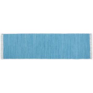 THEKO Baumwoll-Teppich - Türkis - Handgewebt, 70x250cm THEKO Baumwoll-Teppich - Türkis - Handgewebt, 70x250cm