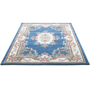 THEKO Ming Teppich - 160x230cm, Blau, Floral, Handgefertigt - Teppich THEKO Ming Teppich - 160x230cm, Blau, Floral, Handgefertigt - Teppich