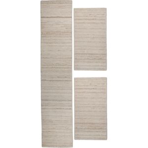 THEKO Beiger Wollteppich - Handgetuftet, 70x140cm, 1.8cm - Teppich THEKO Beiger Wollteppich - Handgetuftet, 70x140cm, 1.8cm - Teppich