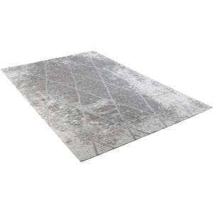 TOM TAILOR HOME Feine Linien Teppich - Diamant Muster, Wolle, Silber TOM TAILOR HOME Feine Linien Teppich - Diamant Muster, Wolle, Silber