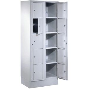 Wolf Waschraum Schrank - 1800x700x500mm, 10 Fächer - Hellgrau RAL 7035 Wolf Waschraum Schrank - 1800x700x500mm, 10 Fächer - Hellgrau RAL 7035