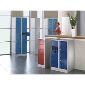 Wolf Kleiderschrank mit 10 Fächern - Hellgrau RAL 7035 Wolf Kleiderschrank mit 10 Fächern - Hellgrau RAL 7035