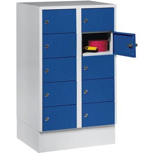 Wolf Aufbewahrungsschrank - 10 Fächer, Stahl, Enciánblau, 990x600 mm Wolf Aufbewahrungsschrank - 10 Fächer, Stahl, Enciánblau, 990x600 mm