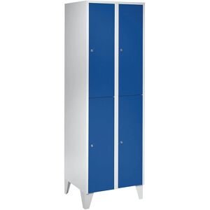 Dulap de vestiar Wolf - 4 compartimente, oțel, albastru RAL 5010 Dulap de vestiar Wolf - 4 compartimente, oțel, albastru RAL 5010