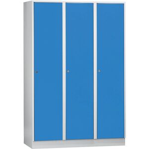 Wolf Armario azul claro - 3 compartimentos, acero, 1800mm Wolf Armario azul claro - 3 compartimentos, acero, 1800mm