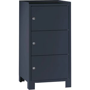 Dulap pentru scule Wolf - 1000 x 500 x 500 mm, 3 compartimente cu încuietoare, Oțel, Gri Dulap pentru scule Wolf - 1000 x 500 x 500 mm, 3 compartimente cu încuietoare, Oțel, Gri