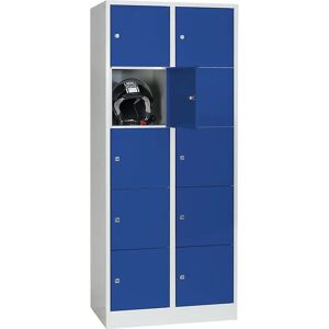 Sistema modular de armario Wolf - 10 compartimentos, azul genciana / gris claro Sistema modular de armario Wolf - 10 compartimentos, azul genciana / gris claro