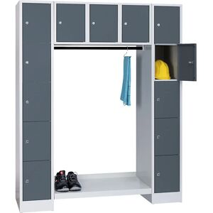 Sistema de Armario Wolf - 13 Compartimentos - Gris Basalto - 1850x1500mm Sistema de Armario Wolf - 13 Compartimentos - Gris Basalto - 1850x1500mm