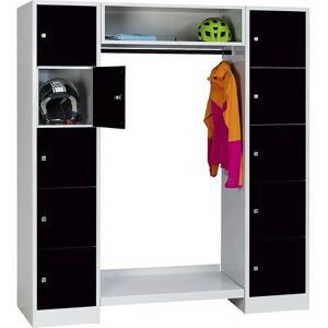 Sistema de armario Wolf con compartimentos con cerradura - Acero, 10 secciones Sistema de armario Wolf con compartimentos con cerradura - Acero, 10 secciones