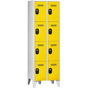 Armario con compartimentos con cerradura - Acero, 8 compartimentos Armario con compartimentos con cerradura - Acero, 8 compartimentos