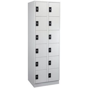 Wolf Armario de Acero - 2 Módulos, 6 Compartimentos, Gris Claro RAL 7035 - Armario Metálico Wolf Armario de Acero - 2 Módulos, 6 Compartimentos, Gris Claro RAL 7035 - Armario Metálico