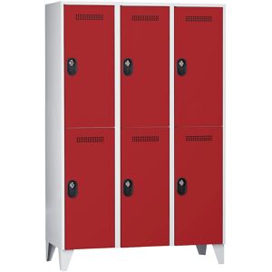 Dulap Wolf - Compartimente 820mm - Gri / Roșu Dulap Wolf - Compartimente 820mm - Gri / Roșu