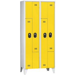 Armario de vestir Wolf Z - Acero, gris claro / amarillo zinc Armario de vestir Wolf Z - Acero, gris claro / amarillo zinc