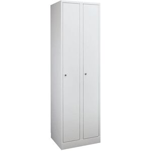 Armario de Vestuario Wolf - 2 Compartimentos, Gris Claro, 400mm Ancho Armario de Vestuario Wolf - 2 Compartimentos, Gris Claro, 400mm Ancho