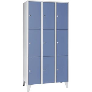 Armario de acero Wolf MÜNCHEN - Con cerradura, 9 compartimentos Armario de acero Wolf MÜNCHEN - Con cerradura, 9 compartimentos