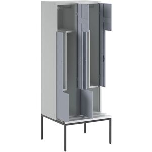 Armario Wolf Z - Acero, 4 compartimentos, gris plata Armario Wolf Z - Acero, 4 compartimentos, gris plata