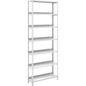 Estantería de acero hofe - Modelo básico, gris claro RAL 7035 Estantería de acero hofe - Modelo básico, gris claro RAL 7035