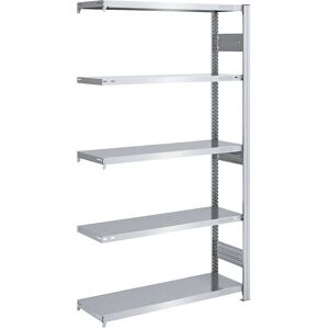 Raft zincat pentru sarcini grele - 2000mm, 5 polițe, suplimentar, oțel Raft zincat pentru sarcini grele - 2000mm, 5 polițe, suplimentar, oțel