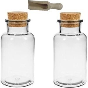 Ensemble de 2 bocaux en verre Viva - 300ml avec couvercle en liège naturel - Publicité Ensemble de 2 bocaux en verre Viva - 300ml avec couvercle en liège naturel - Publicité