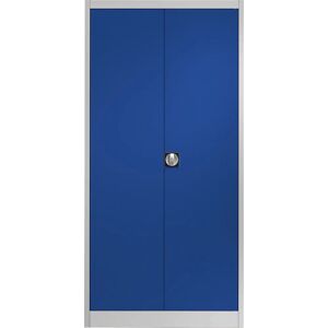 Mauser Stahl-Schrank - Hellgrau / Ultramarinblau - 4 Regale Mauser Stahl-Schrank - Hellgrau / Ultramarinblau - 4 Regale