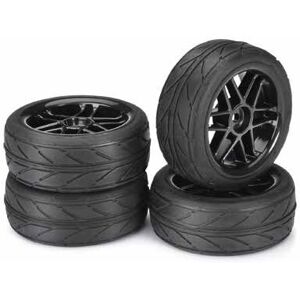 Absima 2510003 Ruote RC a 6 razze nere - Pezzo di ricambio RC Absima 2510003 Ruote RC a 6 razze nere - Pezzo di ricambio RC