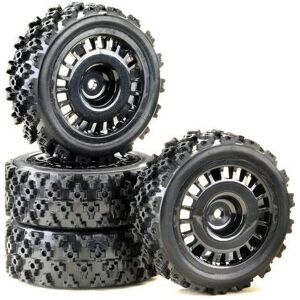 Absima 2510060 RC Wielen & Banden Set - Rally Blok Design Absima 2510060 RC Wielen & Banden Set - Rally Blok Design