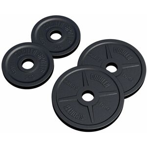 Gorilla Sports Olympiska Gjutjärnsskivor 30kg - 51mm - Svart Gorilla Sports Olympiska Gjutjärnsskivor 30kg - 51mm - Svart