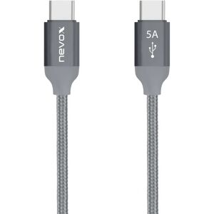 Câble USB Nevox 1654 - 2m Gris-Argent - USB 2.0, USB-C - Publicité Câble USB Nevox 1654 - 2m Gris-Argent - USB 2.0, USB-C - Publicité