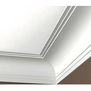 Profhome Decor Cornisa de Poliuretano Blanca - Estilo Moderno - 200cm Profhome Decor Cornisa de Poliuretano Blanca - Estilo Moderno - 200cm