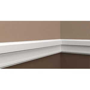 Profhome Decor White Panel Moulding - Rigid Polyurethane Foam - 2000mm x 18mm x 90in Profhome Decor White Panel Moulding - Rigid Polyurethane Foam - 2000mm x 18mm x 90in