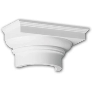 Profhome Decor 115008 White Half Column Capital - Half column capital Profhome Decor 115008 White Half Column Capital - Half column capital