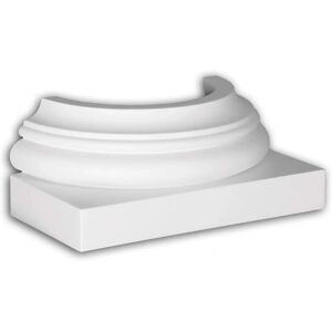 Profhome 447101 White Half Column Base - Lightweight, Sturdy, Exterior-Ready Profhome 447101 White Half Column Base - Lightweight, Sturdy, Exterior-Ready
