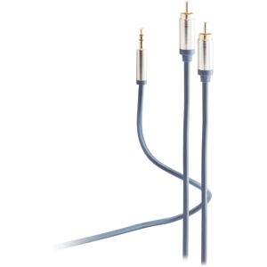 Câble audio Flexline FL31-32131 - 3,5 mm, 2 x RCA - Bleu Câble audio Flexline FL31-32131 - 3,5 mm, 2 x RCA - Bleu