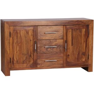 Wohnling Sheesham Sideboard - 118x40x70cm - Robuster Stauraum Wohnling Sheesham Sideboard - 118x40x70cm - Robuster Stauraum
