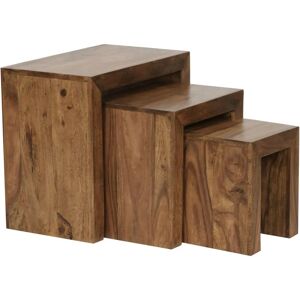 Mid.You Sada Ensemble de Tables Basses en Palissandre Indien - Style Indien - Publicité Mid.You Sada Ensemble de Tables Basses en Palissandre Indien - Style Indien - Publicité