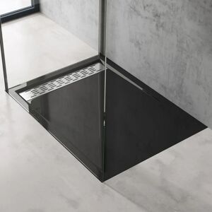 Sogood Bac de douche rectangulaire en acrylique - 80x120cm - Noir - Publicité Sogood Bac de douche rectangulaire en acrylique - 80x120cm - Noir - Publicité