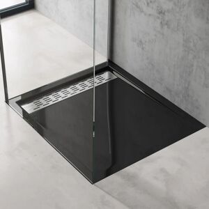 Sogood - Bac de Douche Rectangulaire en Acrylique 90x100x5cm - Noir - Bac de Douche - Publicité Sogood - Bac de Douche Rectangulaire en Acrylique 90x100x5cm - Noir - Bac de Douche - Publicité