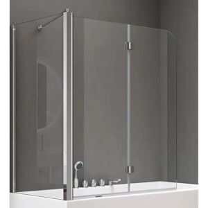 DOPORRO Paroi de douche 75x120x140cm - Verre trempé sécurité - Publicité DOPORRO Paroi de douche 75x120x140cm - Verre trempé sécurité - Publicité