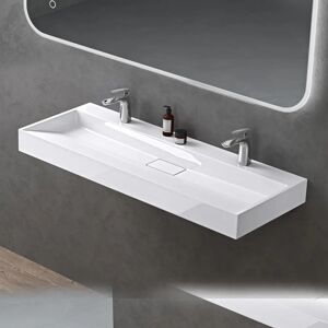 DOPORRO - Lavabo blanc suspendu 120cm - Lavabo - Publicité DOPORRO - Lavabo blanc suspendu 120cm - Lavabo - Publicité