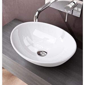 Lavabo ovale en céramique blanche Doporro - 42cm Design Brüssel205 - Publicité Lavabo ovale en céramique blanche Doporro - 42cm Design Brüssel205 - Publicité