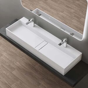 Doporro Colossum6028 Lavabo - Résine minérale, Blanc mat - Publicité Doporro Colossum6028 Lavabo - Résine minérale, Blanc mat - Publicité